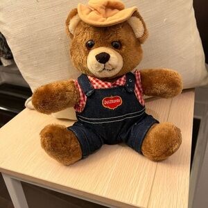 Vintage 1985 Del Monte Country Yumkins Brawny Bear Advertising Plush Collectible